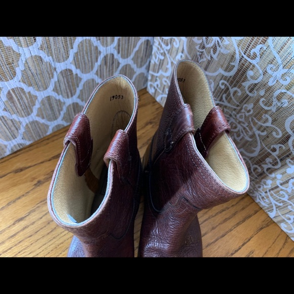 Frye Jaden Roper Brown Leather Boots W5.5 - Picture 6 of 9